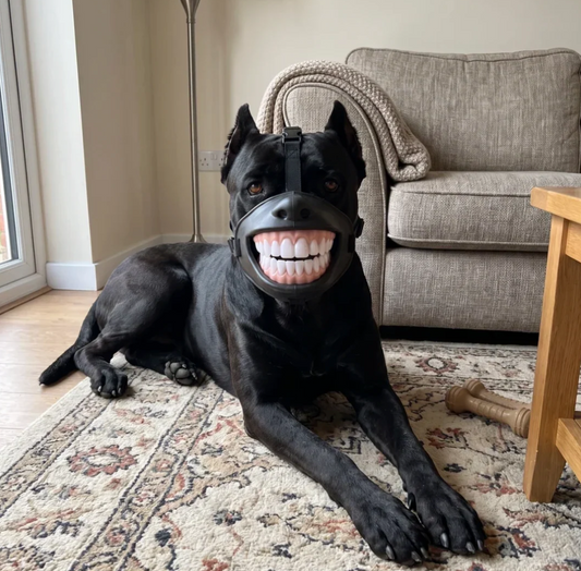 Human Teeth Dog Muzzle