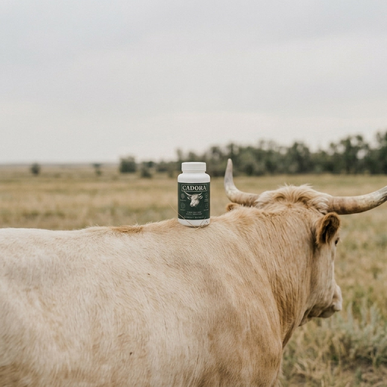 Cadora Baseline bottle in the pasture