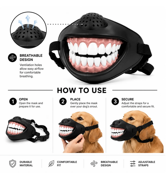 Human Teeth Dog Muzzle