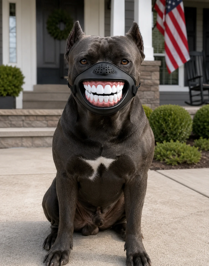 Human Teeth Dog Muzzle