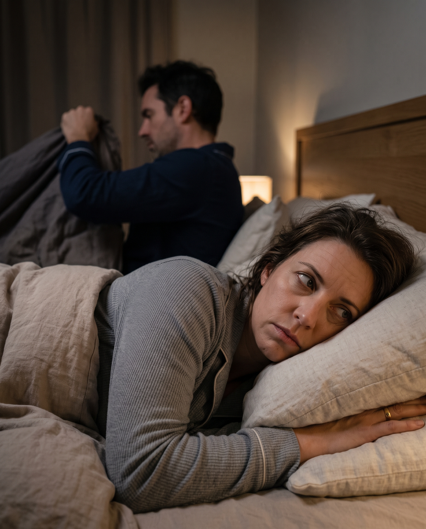 Woman relaxed and content