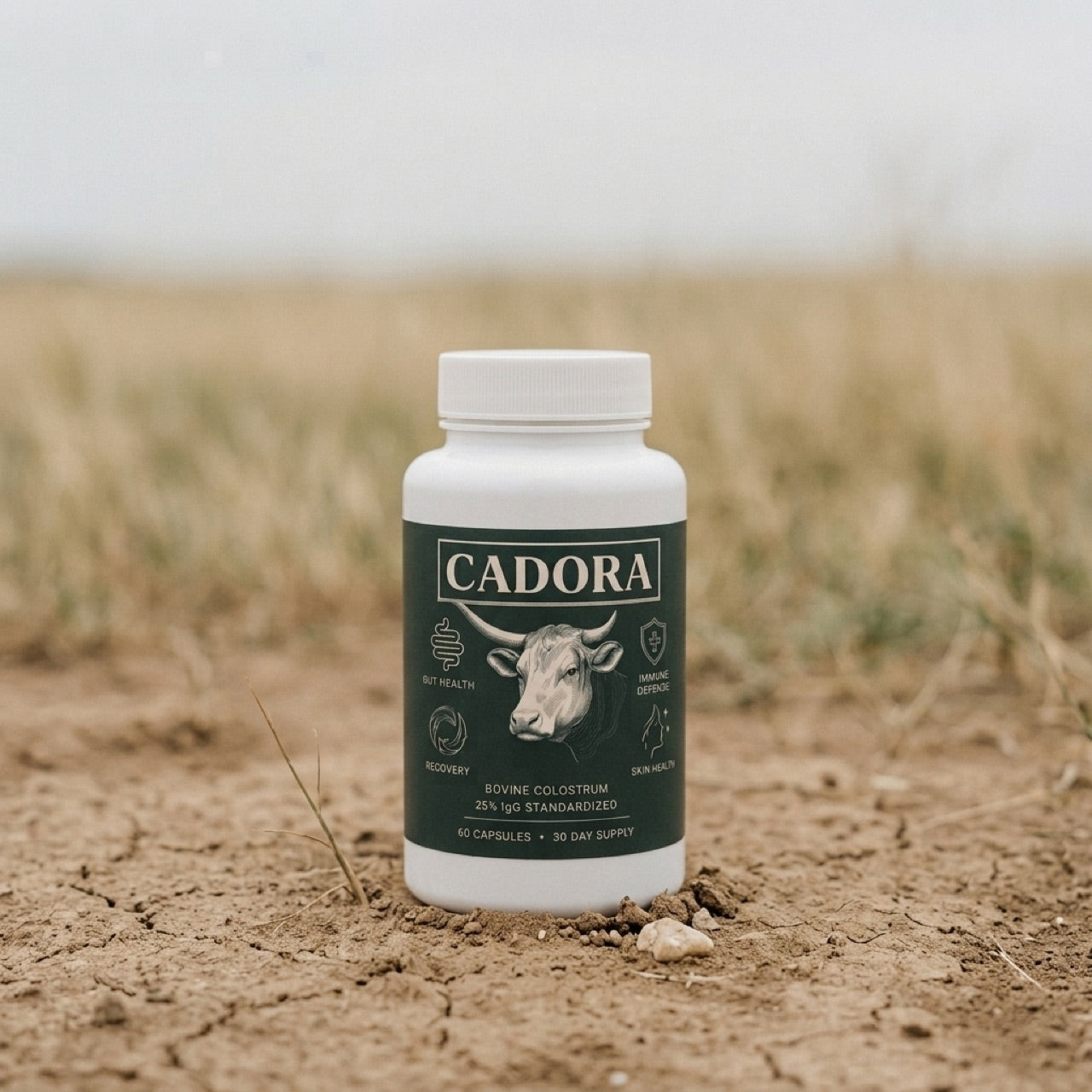 Cadora Baseline bottle in a field